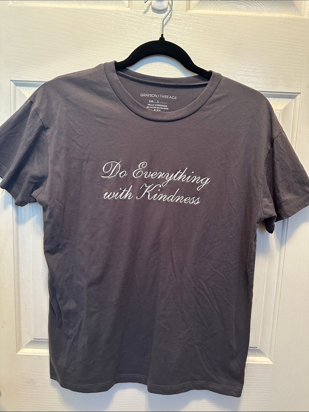 Grayson Threads Men's Charcoal 'Do Everything with Kindness' Crew Tee